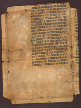 Pergamentredk a Gutenberg Biblibl